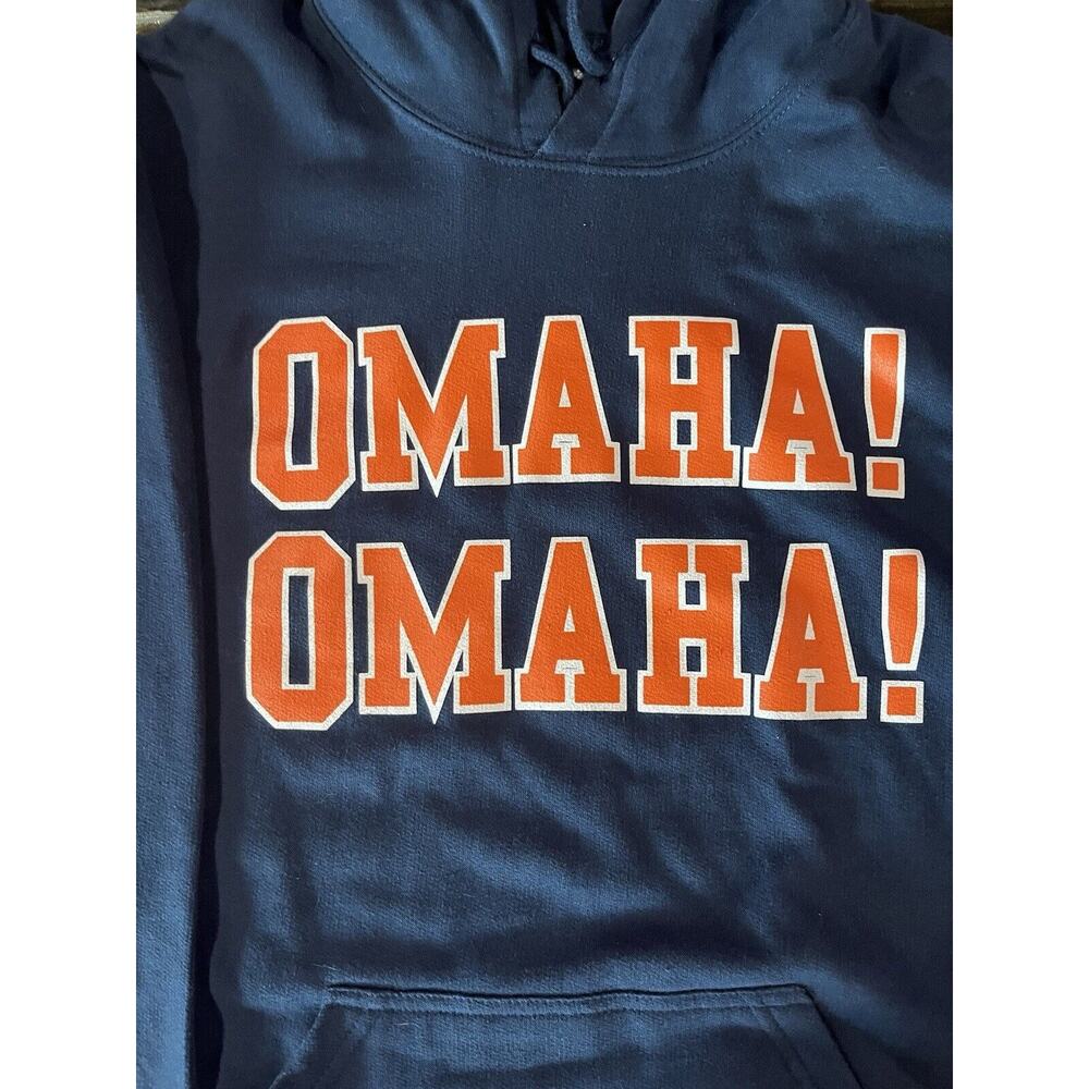 Mens Medium Bronco Hoodie Sweatshirt Handmade Omaha Omaha Point Sportswear Brand